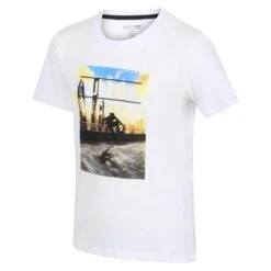 Regatta Bosley V T-shirt De Marche à Manches Courtes Pour Enfant - Blanc