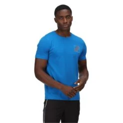 Regatta Breezed II T-shirt De Marche à Manches Courtes Pour Homme - Bleu -Regatta Boutique breezed ii t shirt de marche a manches courtes pour homme bleu 4