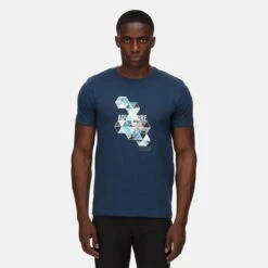 Regatta Breezed II T-shirt De Marche à Manches Courtes Pour Homme - Marine Moyen -Regatta Boutique breezed ii t shirt de marche a manches courtes pour homme marine moyen 4