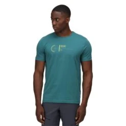 Regatta Breezed II T-shirt De Marche à Manches Courtes Pour Homme - Vert -Regatta Boutique breezed ii t shirt de marche a manches courtes pour homme vert 4