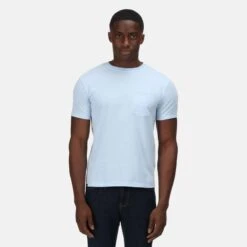 Regatta Caelum T-shirt De Marche à Manches Courtes Pour Homme - Bleu Clair -Regatta Boutique caelum t shirt de marche a manches courtes pour homme bleu clair 4