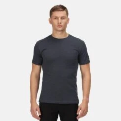 Regatta Caelum T-shirt De Marche à Manches Courtes Pour Homme - Gris Foncé -Regatta Boutique caelum t shirt de marche a manches courtes pour homme gris fonce 4