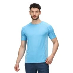 Regatta Highton Pro T-shirt De Marche à Manches Courtes Pour Homme - Bleu Pâle -Regatta Boutique highton pro t shirt de marche a manches courtes pour homme bleu pale 4