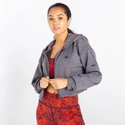 Dare 2b Lounge About Sweat De De Randonnée Courte à Capuche Pour Femme - Gris -Regatta Boutique lounge about sweat de de randonnee courte a capuche pour femme gris 4