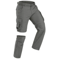 Pantalon Cargo Modulable De Trek Voyage - TRAVEL 100 MODUL Kaki Homme