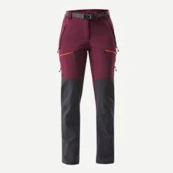 Pantalon Déperlant De Trek Montagne - MT900 Bordeaux - Femme