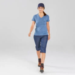 Pantalon Modulable De Trek Voyage - TRAVEL 100 Denim Bleu Femme -Regatta Boutique pantalon modulable de trek voyage travel 100 denim bleu femme 4