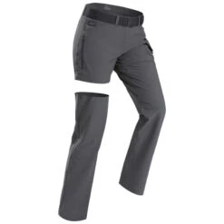 Pantalon Modulable De Trek Voyage - TRAVEL 500 Gris Femme