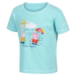 Regatta Peppa Pig T-shirt De Marche à Manches Courtes Pour Enfant - Bleu Clair