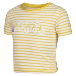 Regatta Peppa Stripe T-shirt De Marche à Manches Courtes Pour Enfant - Jaune
