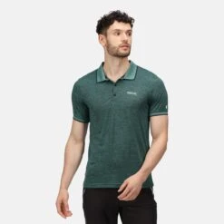 Regatta Remex II Polo Fitness à Manches Courtes Pour Homme - Vert -Regatta Boutique remex ii polo fitness a manches courtes pour homme vert 4