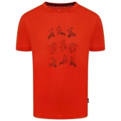 Dare 2b Rightful Tee T-shirt De Marche à Manches Courtes Pour Enfant - Orange Moyen