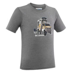 T-Shirt Columbia De Randonnée Enfant - Tech Tee Gris 7 à 15 Ans